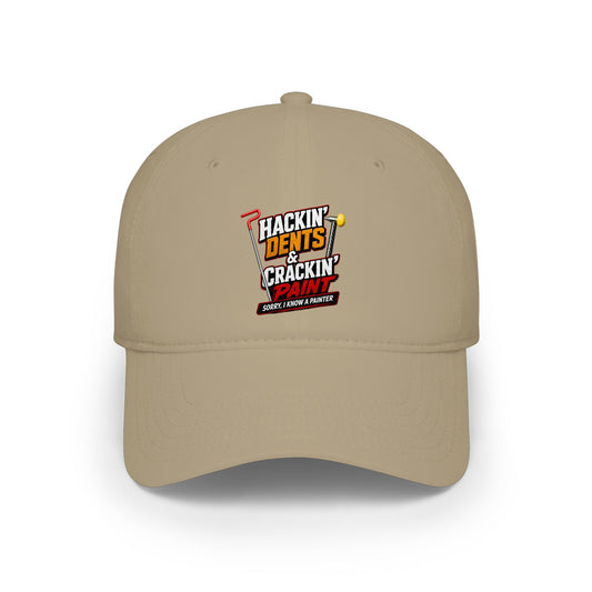 Baseball Cap — "Hackin' Dents & Crackin' Paint" Mechanic Hat