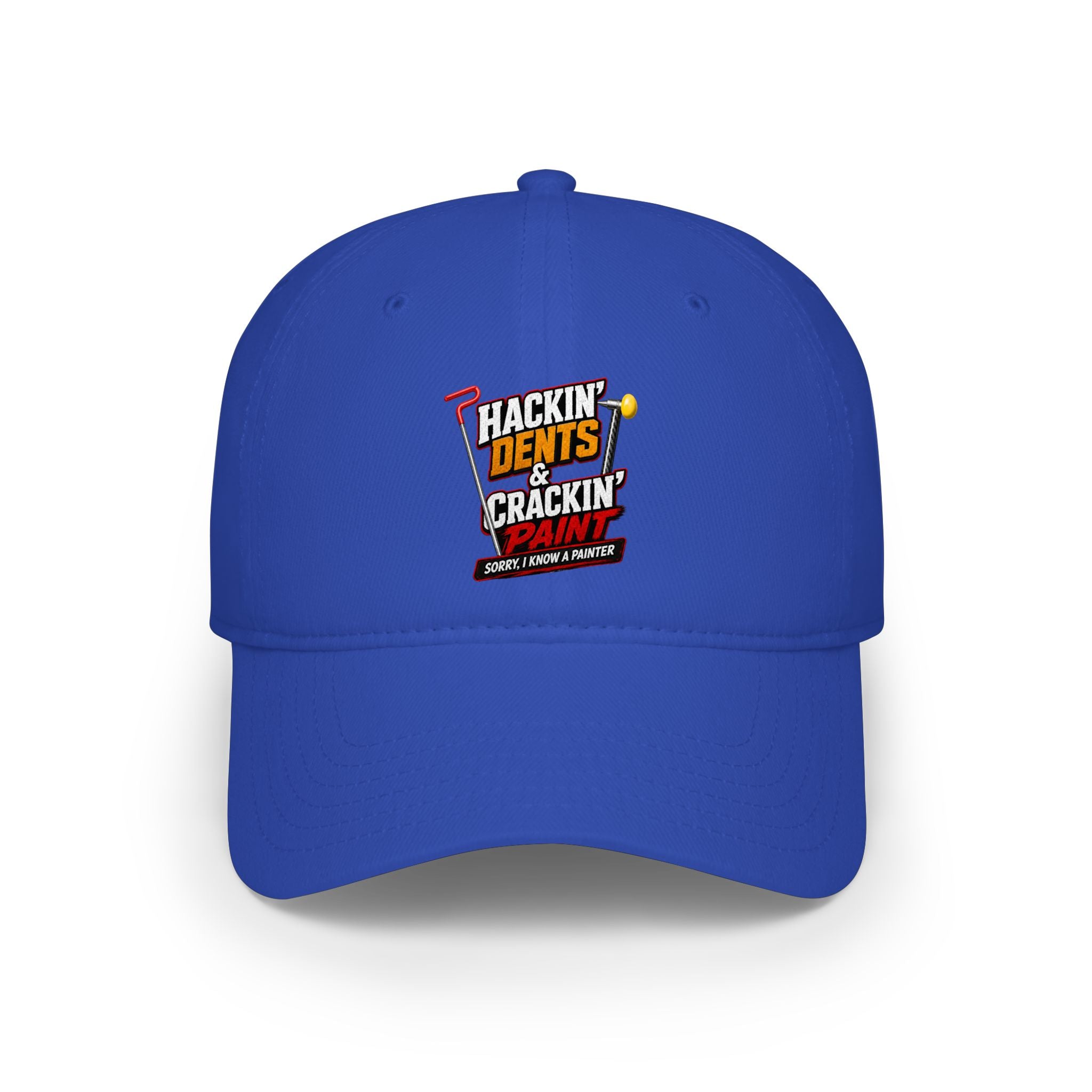 Baseball Cap — "Hackin' Dents & Crackin' Paint" Mechanic Hat