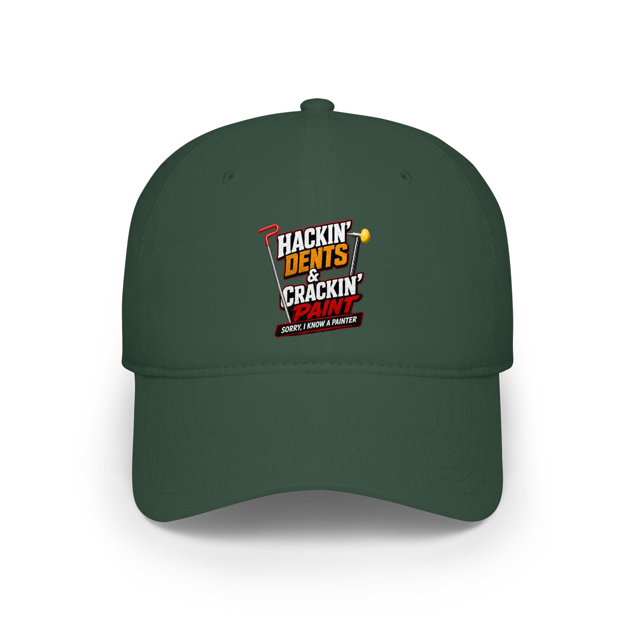 Baseball Cap — "Hackin' Dents & Crackin' Paint" Mechanic Hat