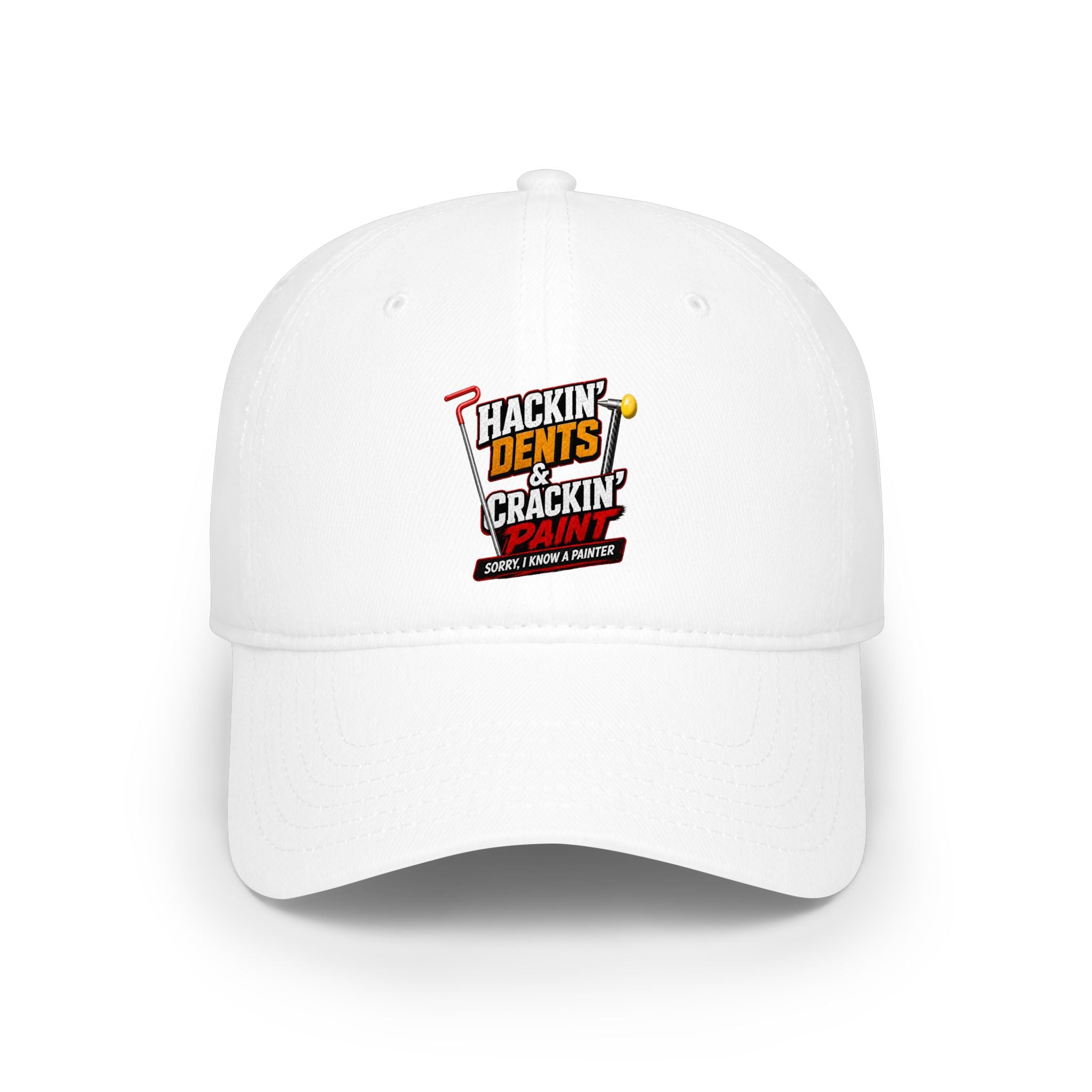 Baseball Cap — "Hackin' Dents & Crackin' Paint" Mechanic Hat
