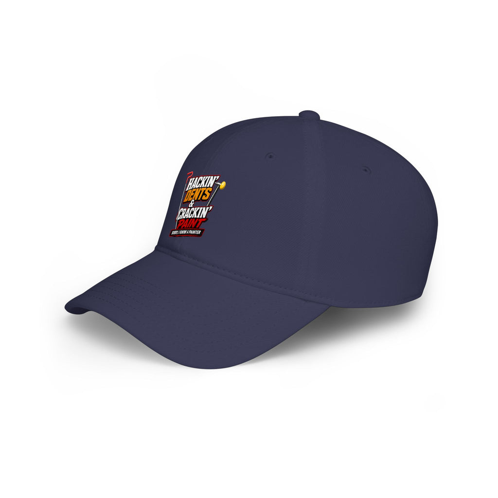 Baseball Cap — "Hackin' Dents & Crackin' Paint" Mechanic Hat