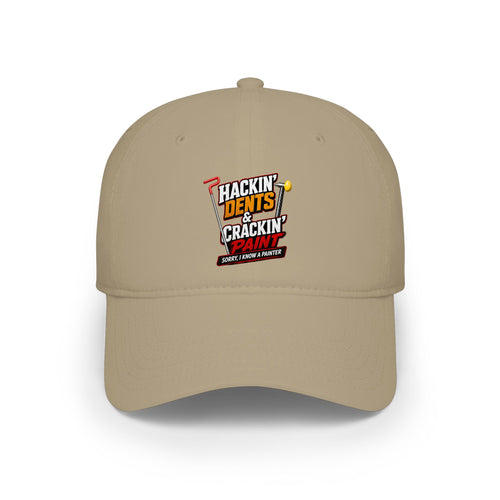Baseball Cap — "Hackin' Dents & Crackin' Paint" Mechanic Hat